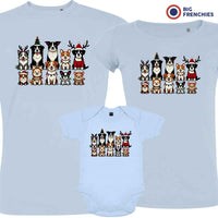 Christmas Dogs Matching Family Organic Tees (Set of 3)