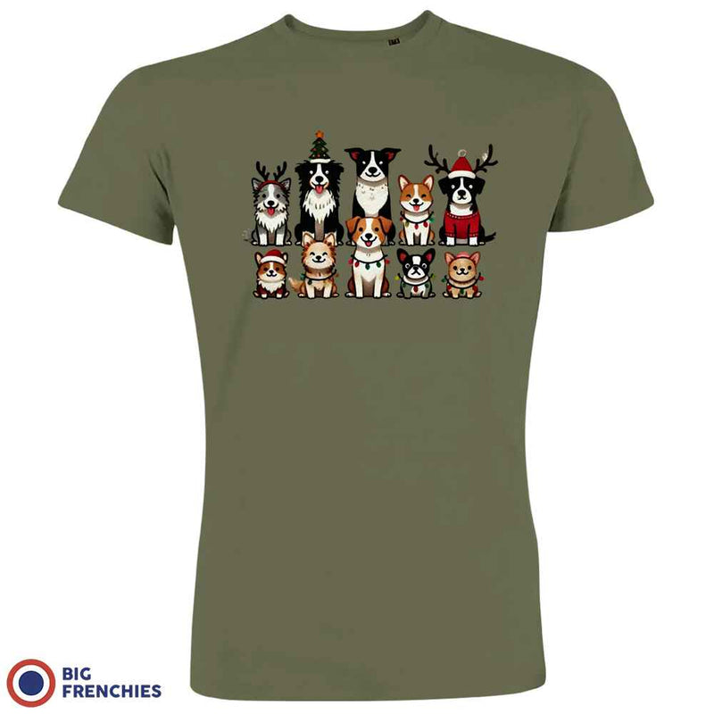 Christmas Dogs Men's Organic Cotton Tee