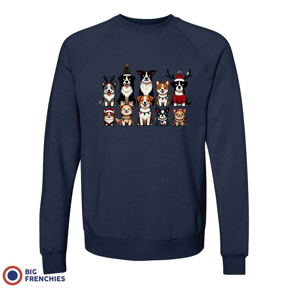 Christmas Dogs Unisex Organic Cotton Sweatshirt