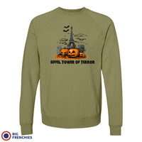 Eiffel Tower Of Terror Halloween Unisex Organic Cotton Sweatshirt