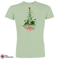 Christmas Eiffel Tower Men's Organic Cotton Tee