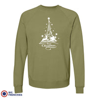 Christmas Eiffel Tower Unisex Organic Cotton Sweatshirt