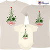 Christmas Eiffel Tower Matching Family Organic Tees (Set of 3)