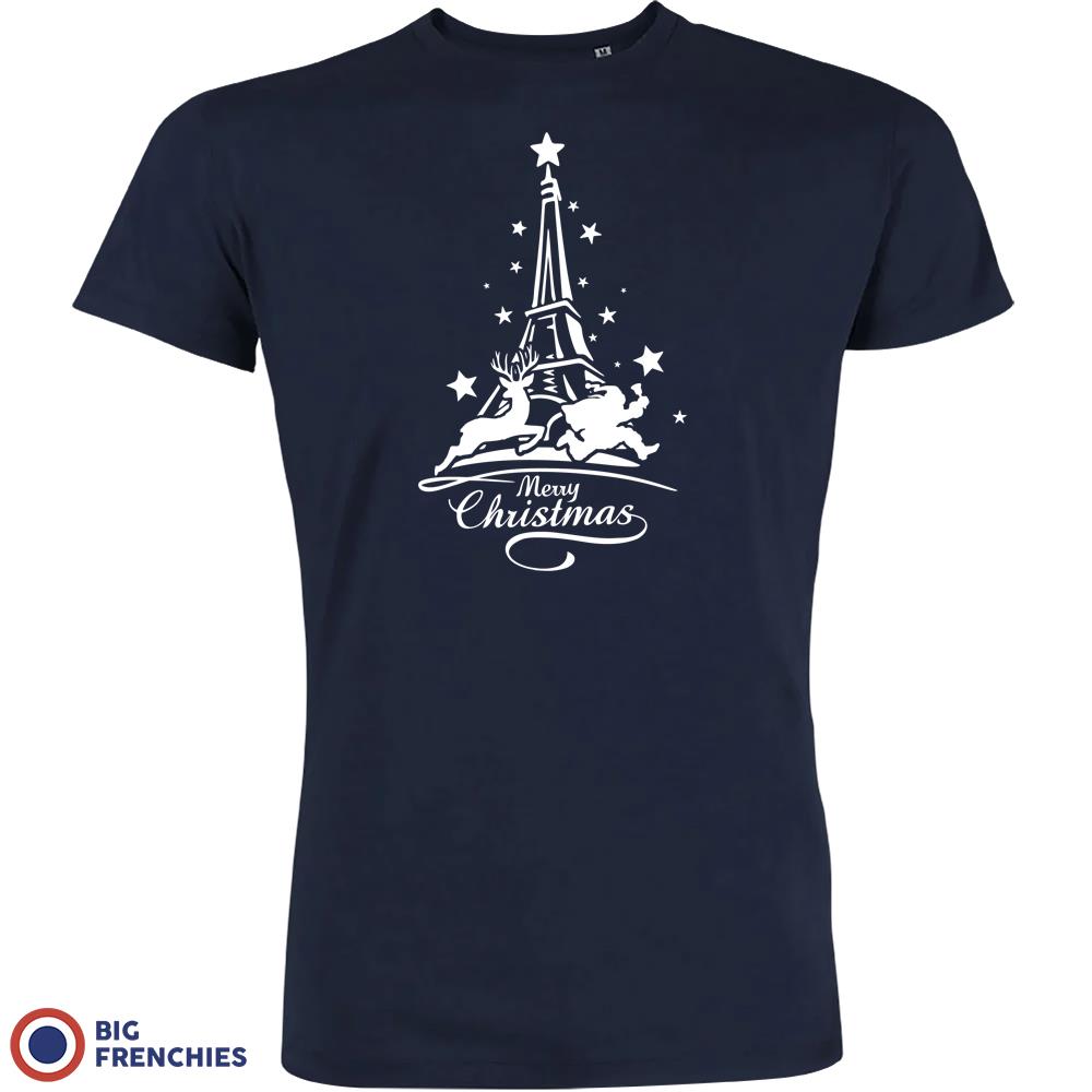 Christmas Eiffel Tower Men's Organic Cotton Tee