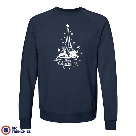 Christmas Eiffel Tower Unisex Organic Cotton Sweatshirt