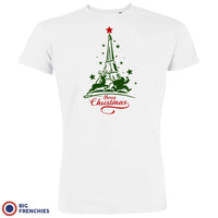 Christmas Eiffel Tower Men's Organic Cotton Tee