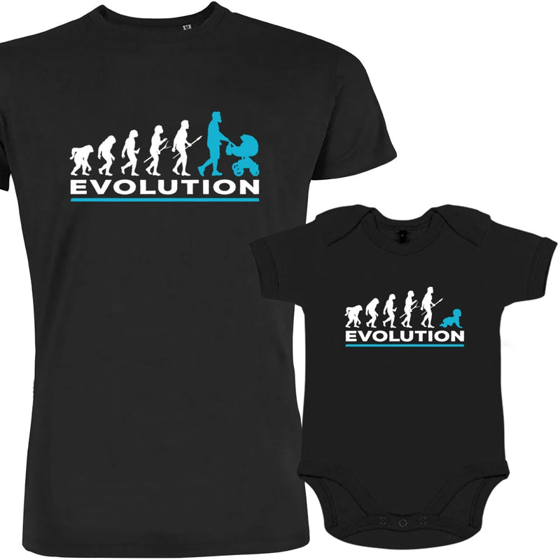 Evolution Dad and Child Matching Organic Cotton Outfit