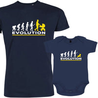 Evolution Dad and Child Matching Organic Cotton Outfit