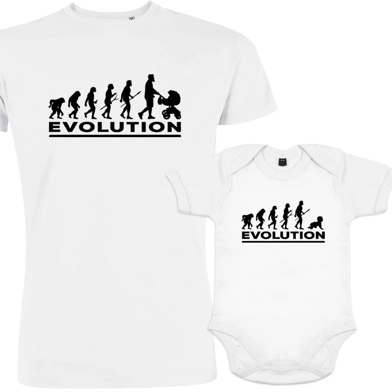 Evolution Dad and Child Matching Organic Cotton Outfit