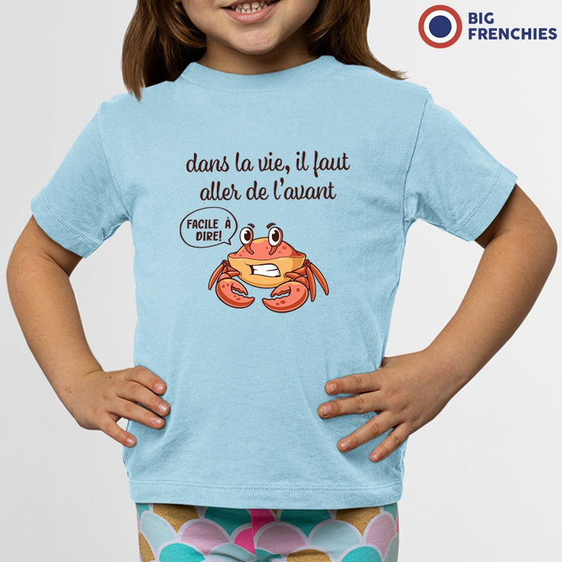 Dans La Vie Il Faut Aller De L'avant Youth & Toddler Organic Cotton Tee