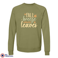 Fall Breeze Autumn Leaves Unisex Organic Cotton Sweatshirt