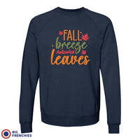 Fall Breeze Autumn Leaves Unisex Organic Cotton Sweatshirt