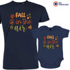 Fall is In The Air Dad and Child Organic Cotton family Set (Set of 2)