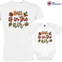 Fall is In The Air Dad and Child Organic Cotton family Set (Set of 2)