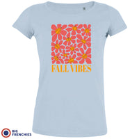 Fall Vibes With Flowers Women's Organic Cotton Tee