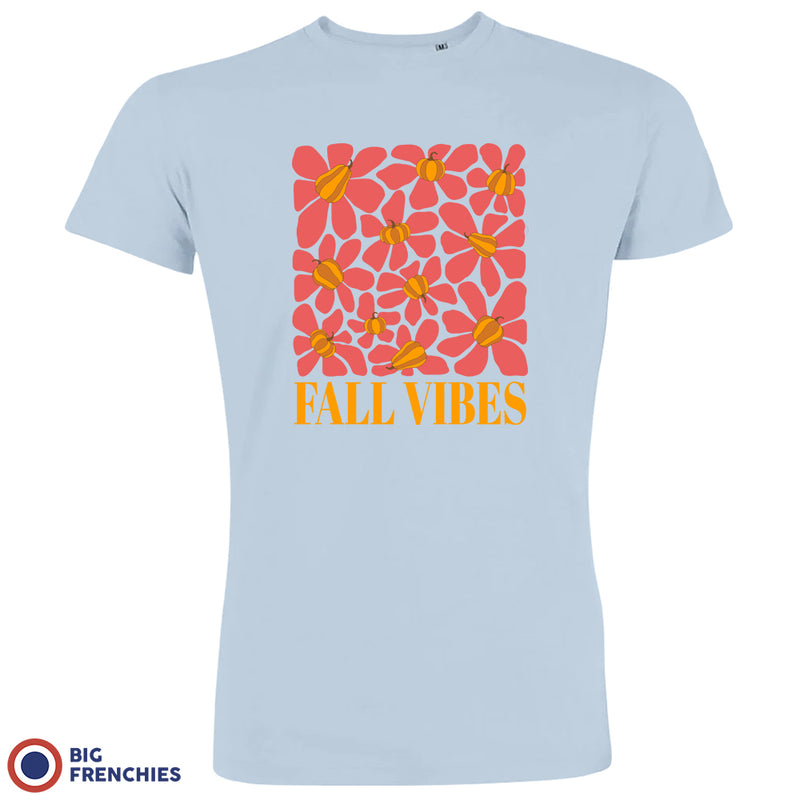 Fall Vibes With Flowers Men's Organic Cotton Tee