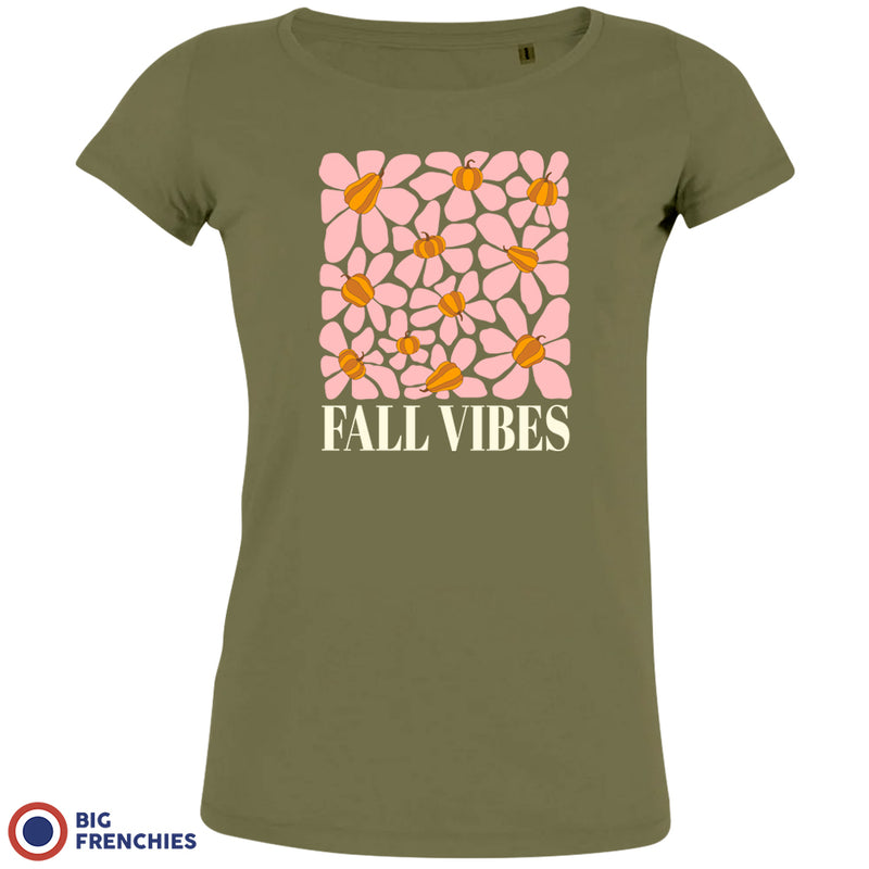 Fall Vibes With Flowers Women's Organic Cotton Tee