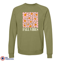 Fall Vibes With Flowers Unisex Organic Cotton Sweatshirt