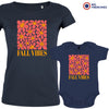 Fall Vibes With Flowers Mom and Child Organic Cotton family Set (Set of 2)