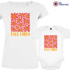 Fall Vibes With Flowers Mom and Child Organic Cotton family Set (Set of 2)