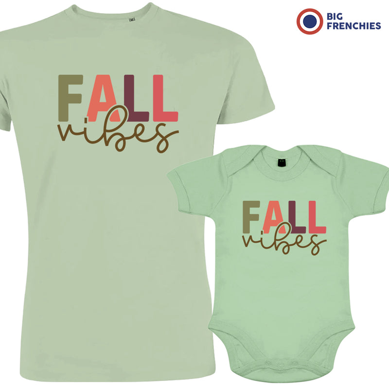 Fall Vibes Dad and Child Organic Cotton family Set (Set of 2)