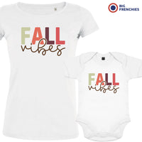 Fall Vibes Mom and Child Organic Cotton family Set (Set of 2)