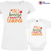 Fall Breeze Autumn Leaves Mom and Child Organic Cotton family Set (Set of 2)