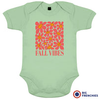 Fall Vibes With Flowers Organic Cotton Baby Onesie