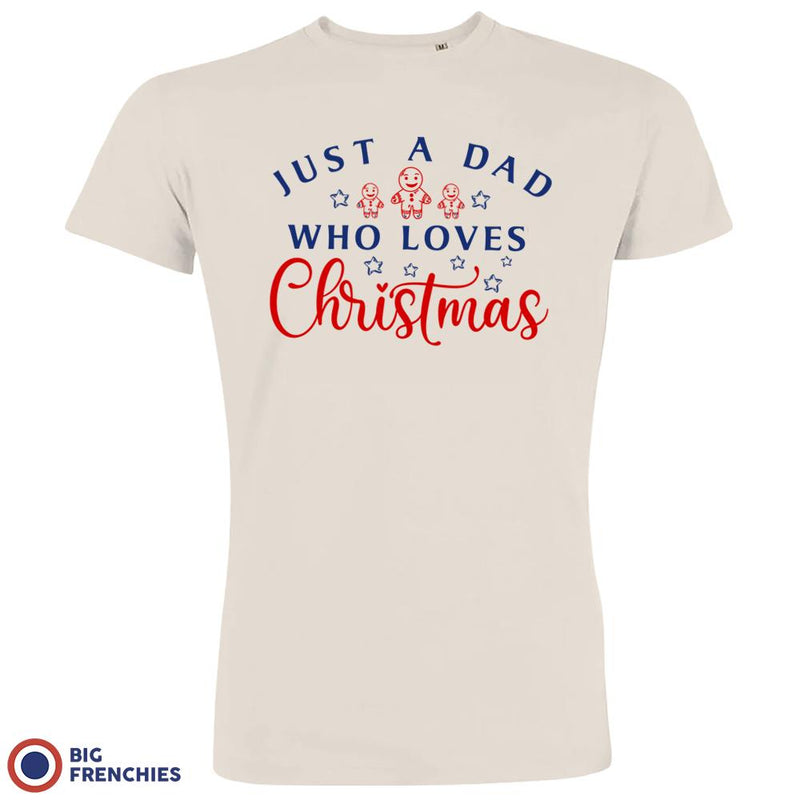 Just a Dad Who Loves Christmas Men's Organic Cotton Tee