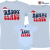 Mommy Daddy Baby Claus Christmas Matching Family Organic Tees (Set of 3)