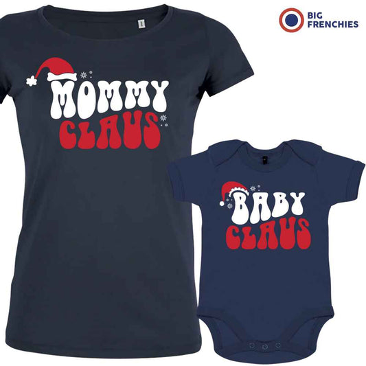 Mommy Baby Claus Christmas Mom and Child Organic Cotton family Set (Set of 2)