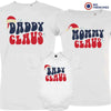 Mommy Daddy Baby Claus Christmas Matching Family Organic Tees (Set of 3)