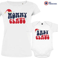 Mommy Baby Claus Christmas Mom and Child Organic Cotton family Set (Set of 2)