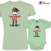 I'M The Boss The Sassy ELF Christmas Dad and Child Organic Cotton family Set (Set of 2)