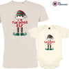 I'M The Boss The Sassy ELF Christmas Dad and Child Organic Cotton family Set (Set of 2)