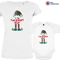 I'M The Sweet The Sassy ELF Christmas Mom and Child Organic Cotton family Set (Set of 2)