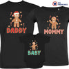 Gingerbread Mommy Daddy & Baby Christmas Matching Family Organic Tees (Set of 3)