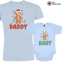 Gingerbread Christmas Dad and Child Organic Cotton family Set (Set of 2)