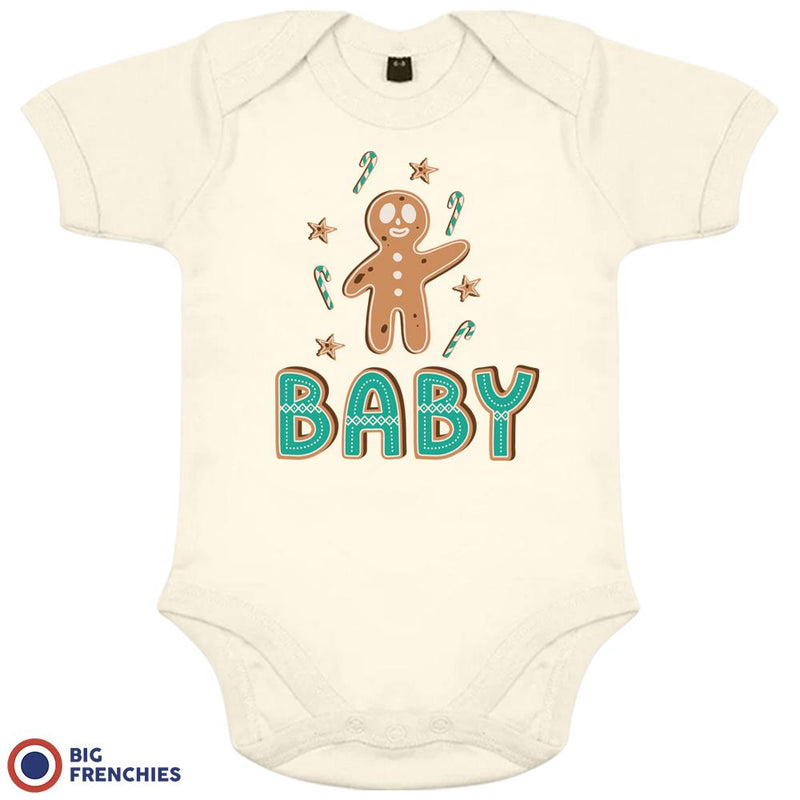 Gingerbread Christmas Organic Cotton Baby Onesie