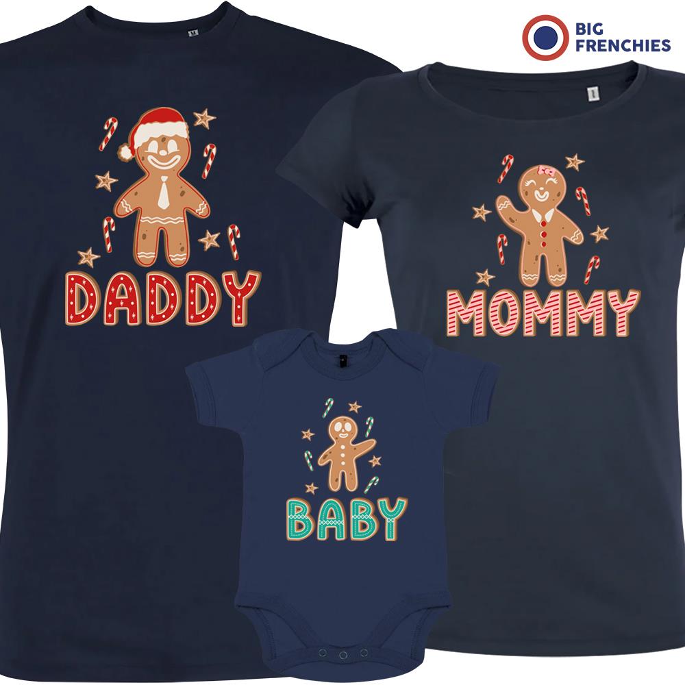 Gorilla Family Matching Christmas T-Shirt Trio for Dad, Mum and Son order or Daughter