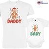 Gingerbread Christmas Dad and Child Organic Cotton family Set (Set of 2)