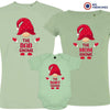 The Dad Mom & Baby Gnome Christmas Matching Family Organic Tees (Set of 3)