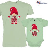 Gnome Christmas Dad and Child Organic Cotton family Set (Set of 2)