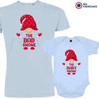 Gnome Christmas Dad and Child Organic Cotton family Set (Set of 2)