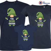 The Dad Mom & Baby Gnome Christmas Matching Family Organic Tees (Set of 3)