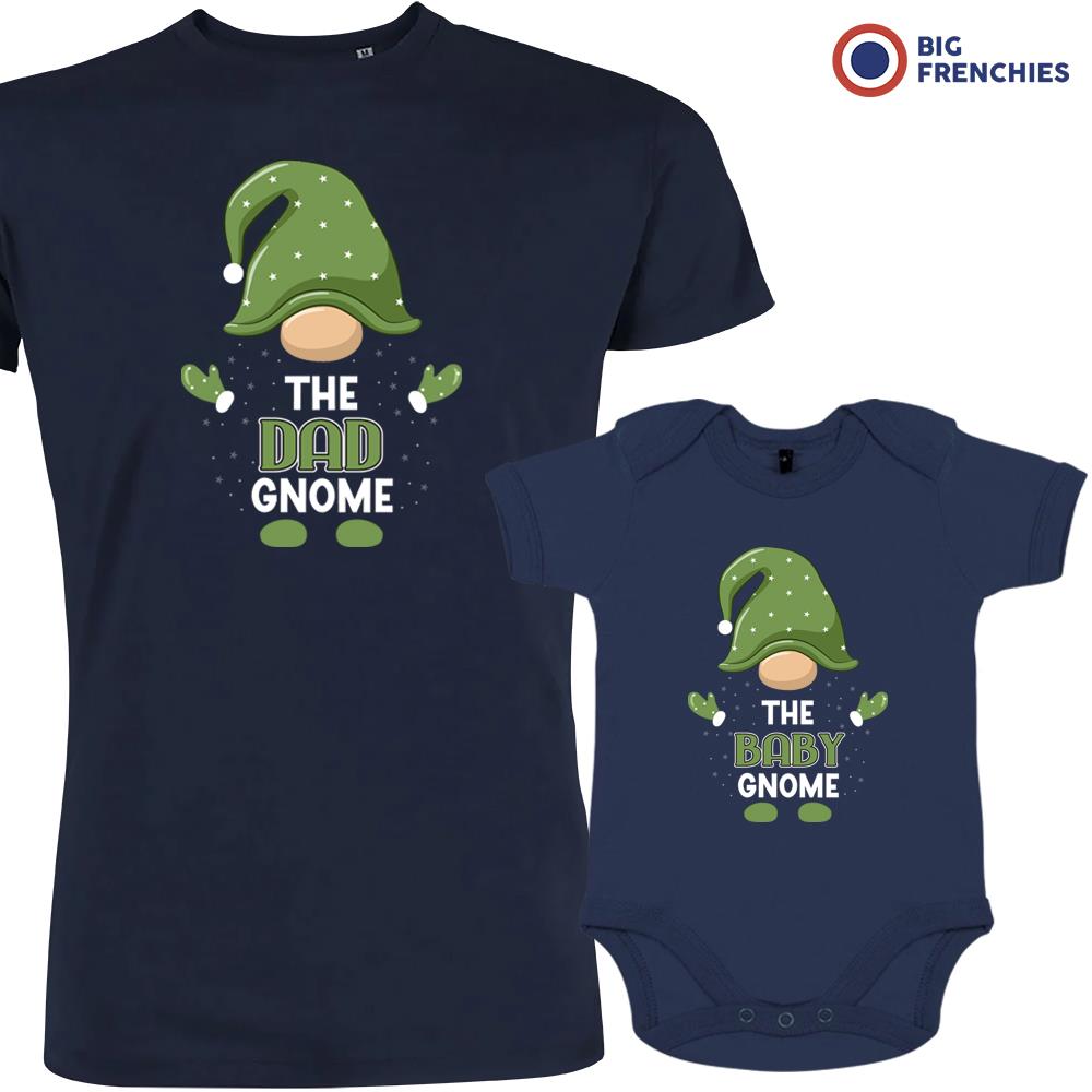 Gnome Christmas Dad and Child Organic Cotton family Set (Set of 2)