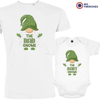 Gnome Christmas Dad and Child Organic Cotton family Set (Set of 2)