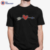 Valentine's Heart Arrow Men's Organic Cotton Tee