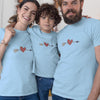 Valentine's Heart Arrow Matching Organic Cotton T-Shirts Family Set (Set of 3)