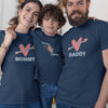 Daddy Mommy Heart Arrow And Little Cupid Matching Organic Cotton T-Shirts Family Set (Set of 3)